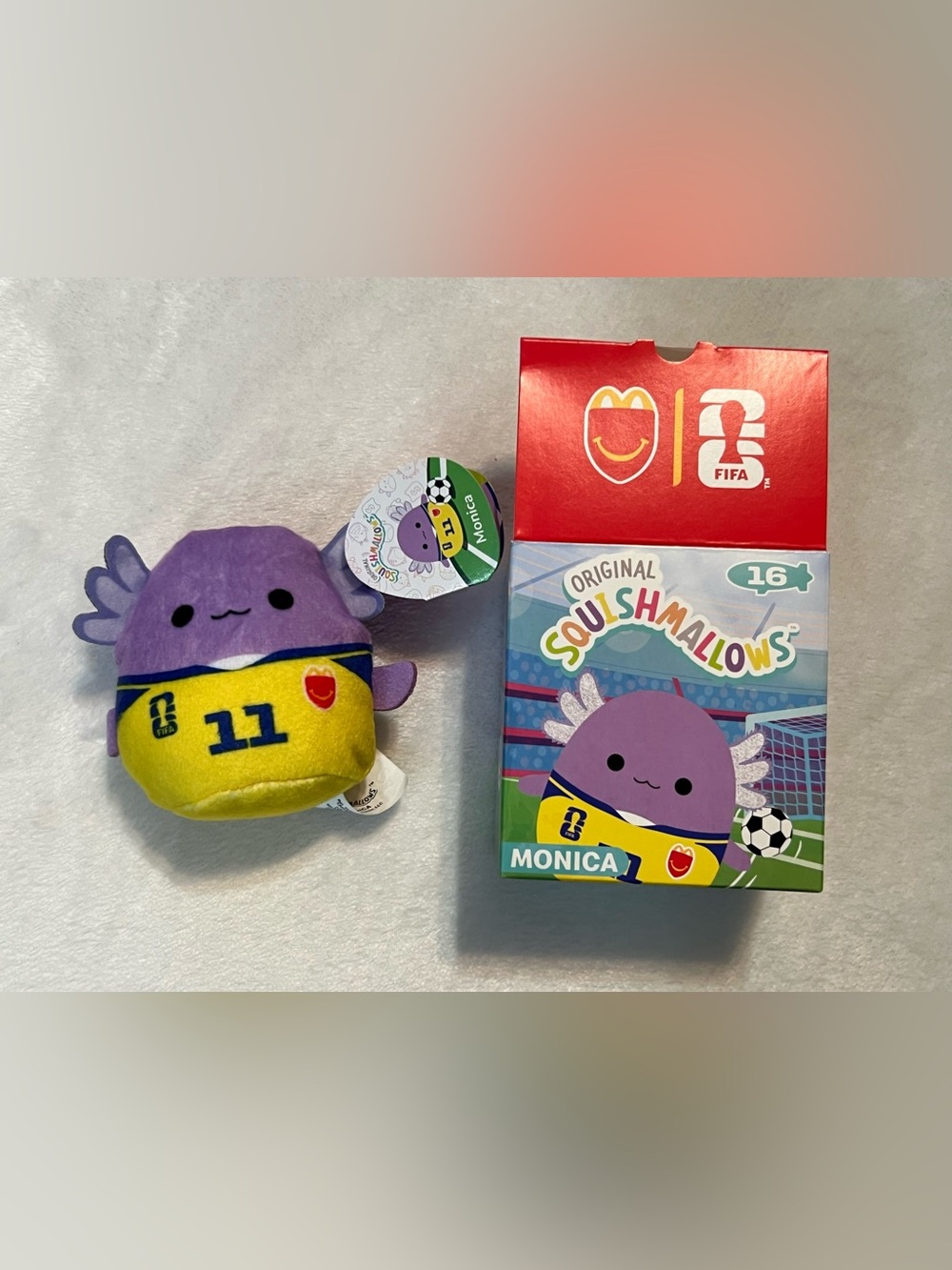 Squishmallows X FIFA World Cup Zayu #11 Monica 16 Happy Meal Toy